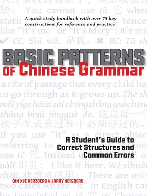 cover image of Basic Patterns of Chinese Grammar